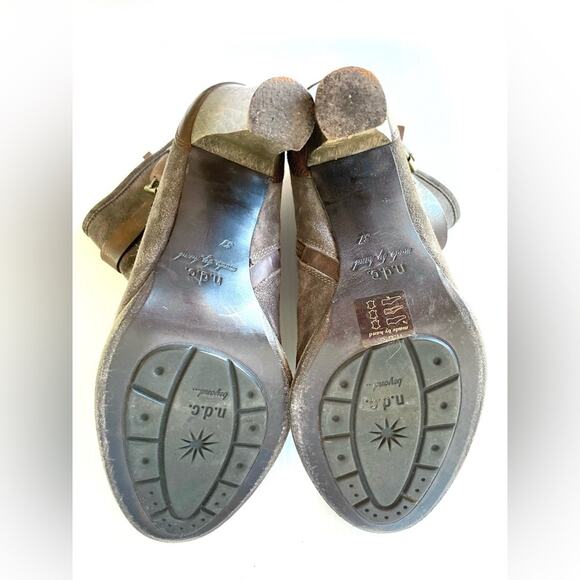 N.D.C.‎ Suede Ankle Boot Women’s 6.5/EU 37 Grey Western Boho Handmade Spain Fall - Picture 11 of 14
